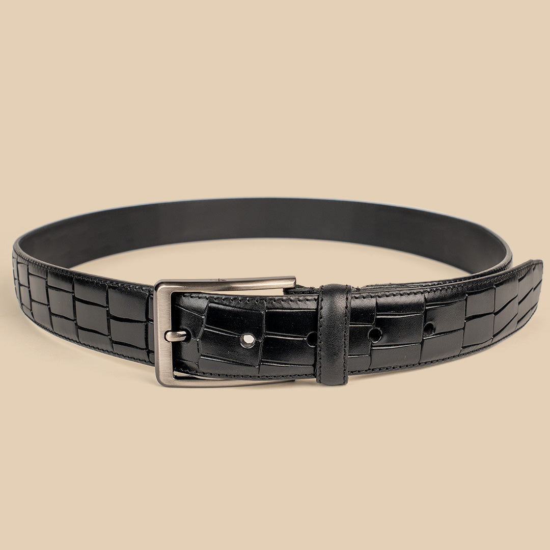 The Black Croco Belt