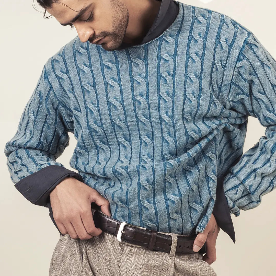 The Brown Croco Belt