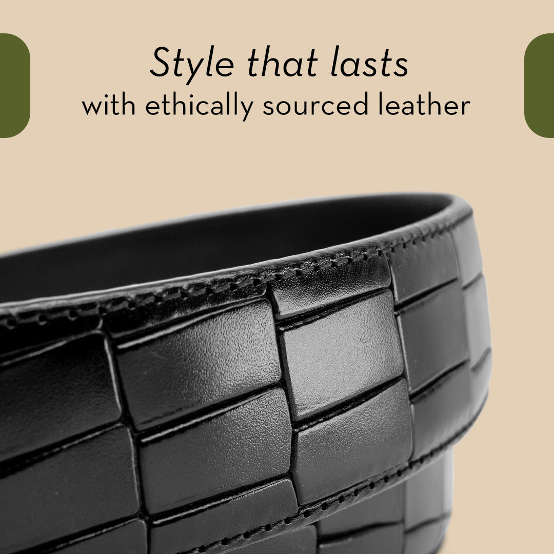 The Black Croco Belt