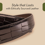 The Brown Croco Belt