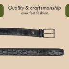 The Black Croco Belt