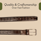 The Brown Croco Belt