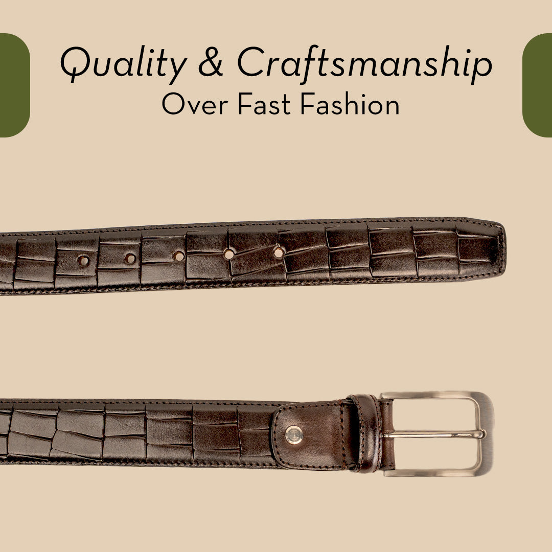 The Brown Croco Belt