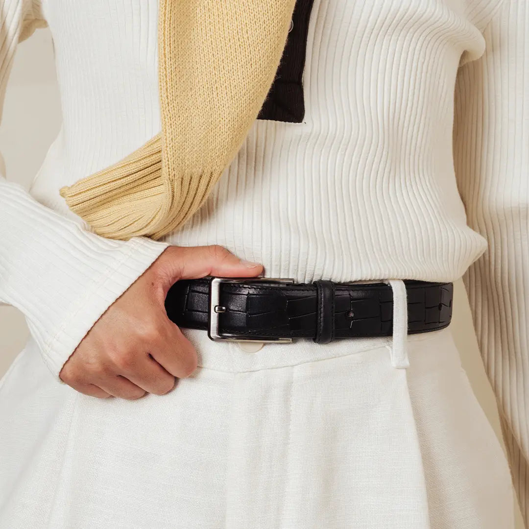The Black Croco Belt