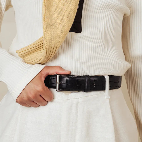 The Black Croco Belt