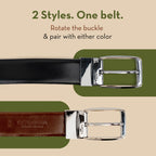 The Savora Reversible Belt | Brown and Black Colour