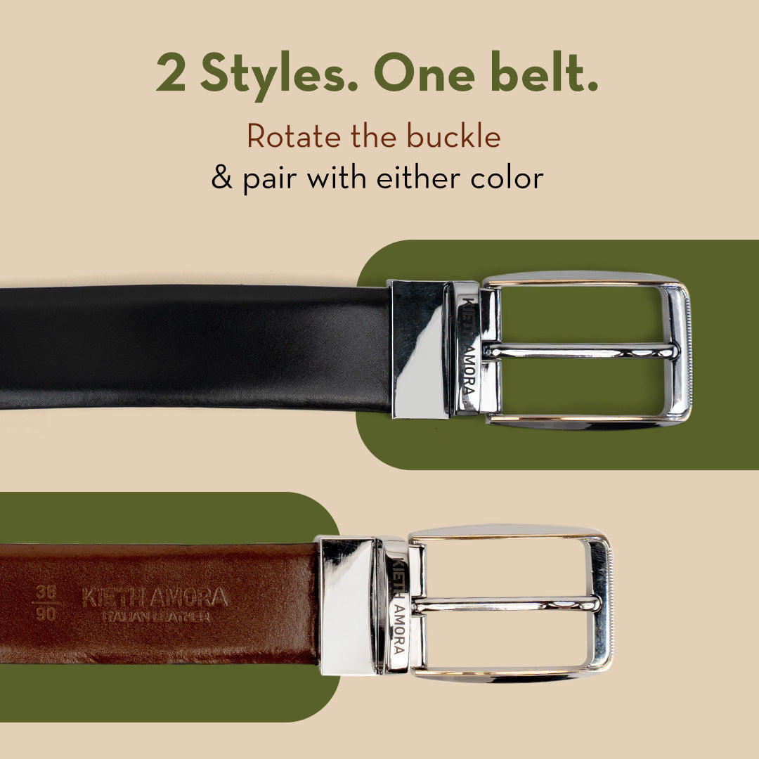 The Savora Reversible Belt | Brown and Black Colour