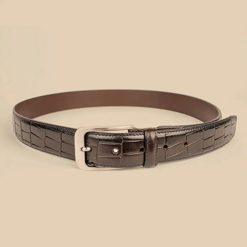 The Brown Croco Belt