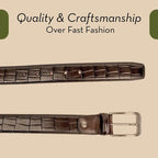 The Brown Croco Belt