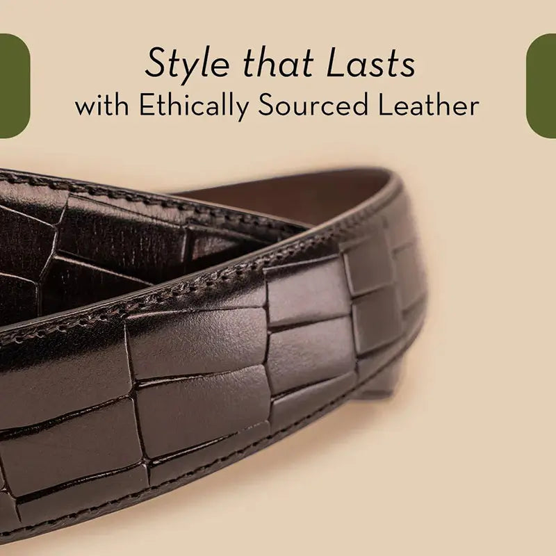 The Brown Croco Belt