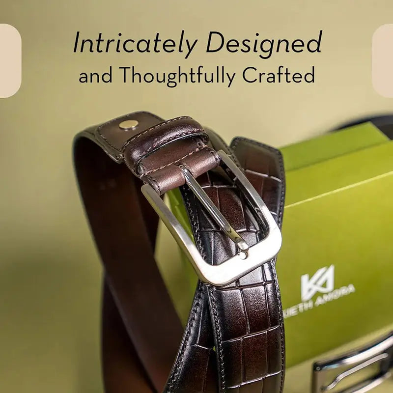 The Brown Croco Belt