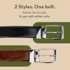 The Savora Reversible Belt | Brown and Black Colour