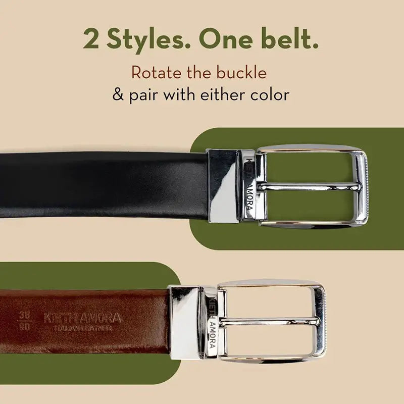 The Savora Reversible Belt | Brown and Black Colour