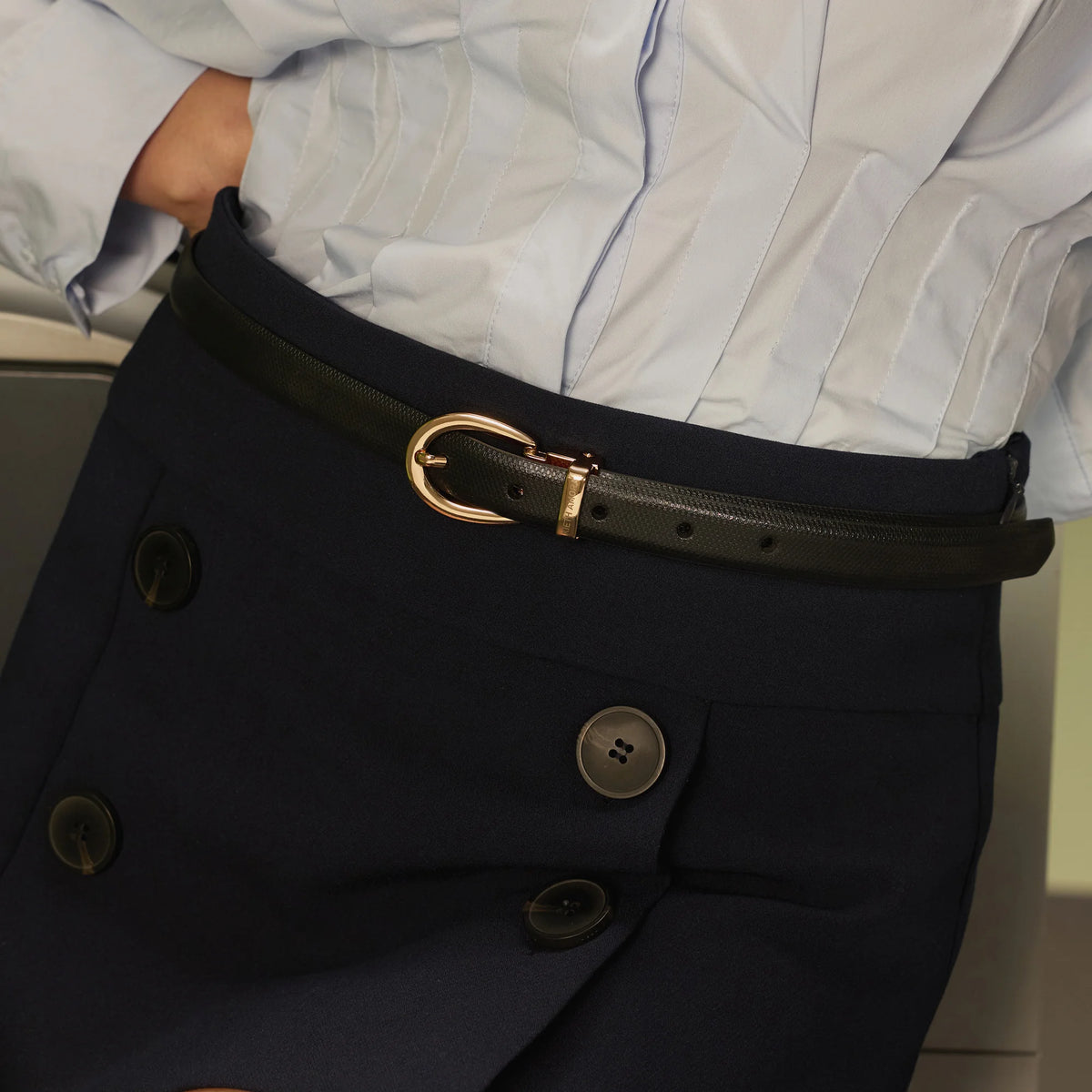 Kieth Amora The Blaire Belt women's leather belt - worn by model