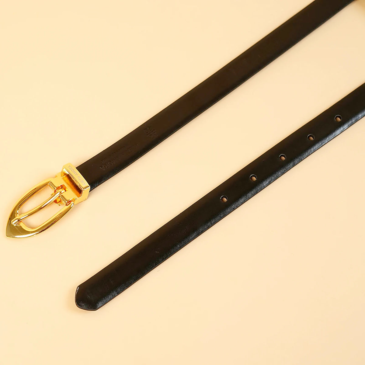 Kieth Amora The Blaire Belt women's leather belt - Black / Tan Reversible - detail