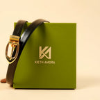 Kieth Amora The Blaire Belt women's leather belt - Black / Tan Reversible - styled