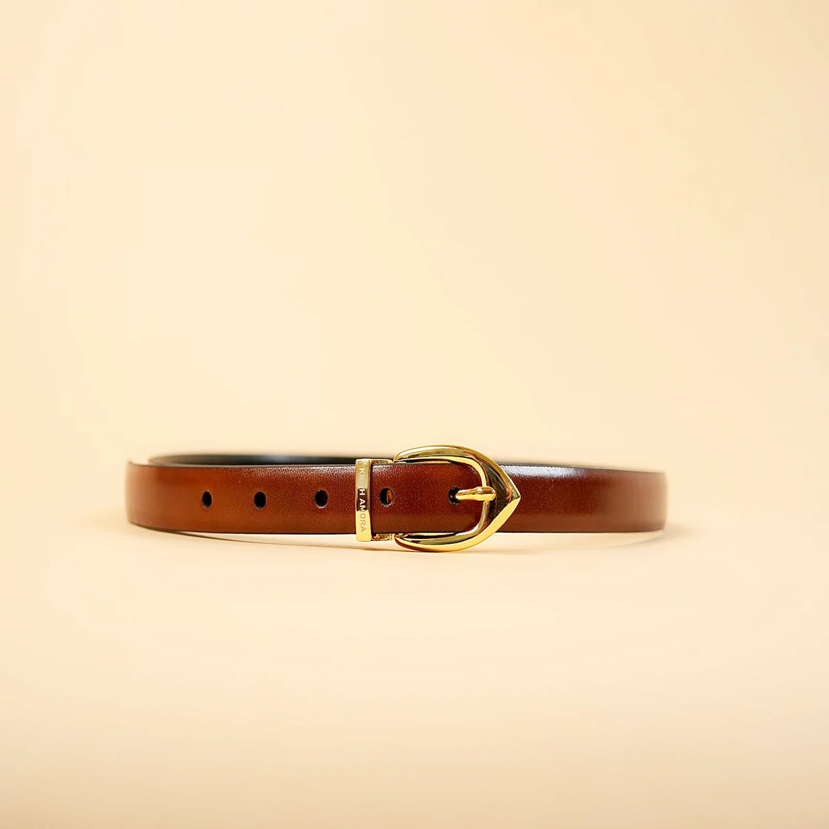Kieth Amora The Blaire Belt women's leather belt - Black / Tan Reversible - detail