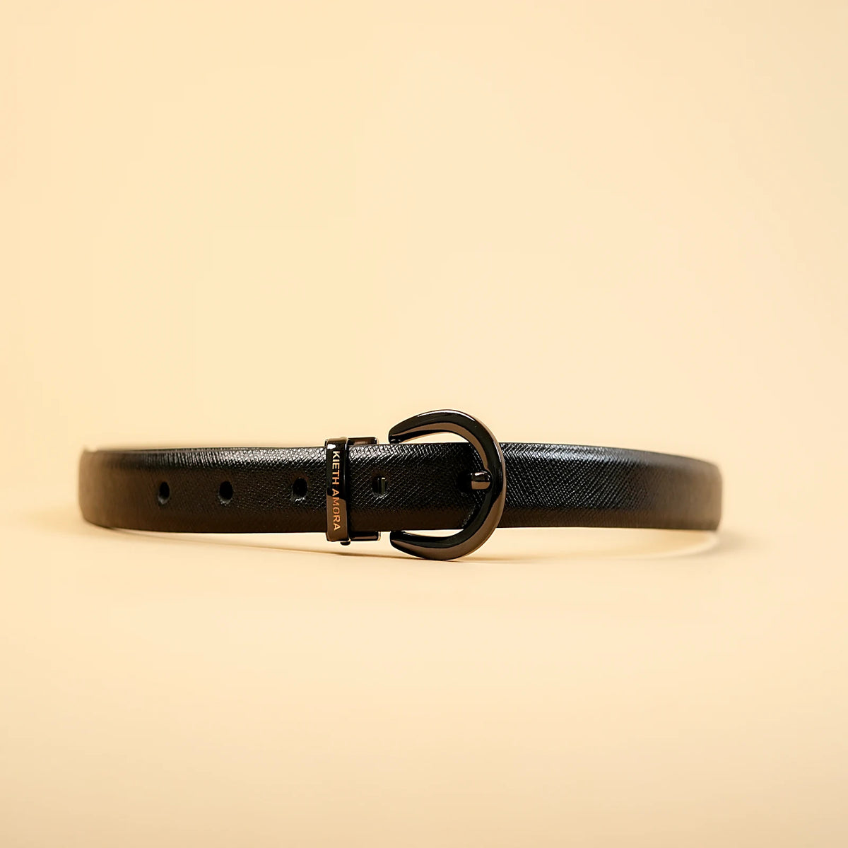 Kieth Amora The Dakota Belt women's leather belt - Black / Green Reversible - hero
