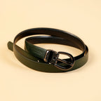 Kieth Amora The Dakota Belt women's leather belt - Black / Green Reversible - view