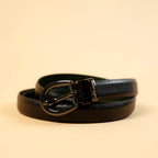 Kieth Amora The Dakota Belt women's leather belt - Black / Green Reversible - angle