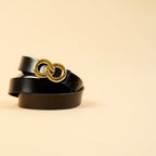 Kieth Amora The Evermore Belt women's leather belt - Black - angle