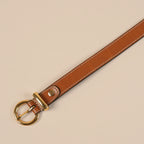 Georgia tan belt tip and gold buckle
