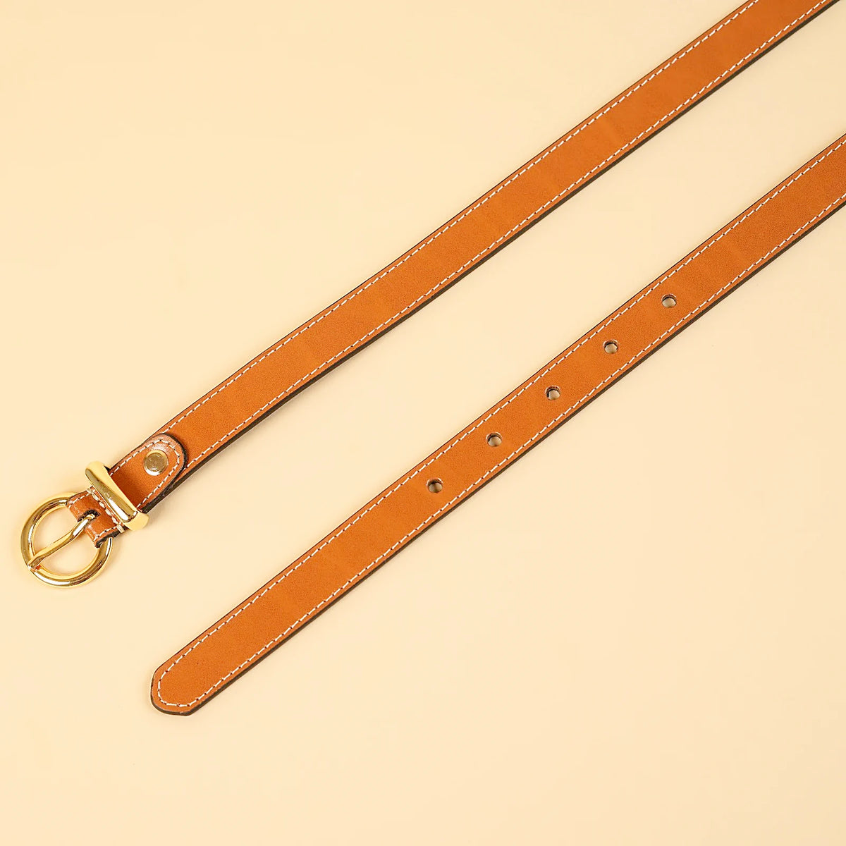 Kieth Amora The Georgia Belt women's leather belt - Tan - detail