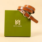 Kieth Amora The Georgia Belt women's leather belt - Tan - packaging