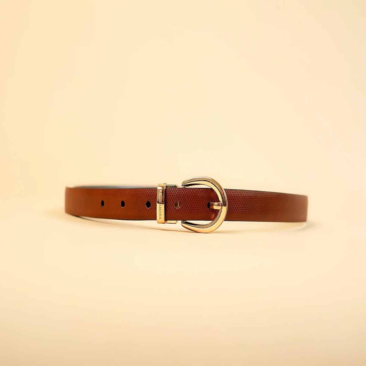Kieth Amora The Sally Belt women's leather belt - Tan / Black Reversible - hero