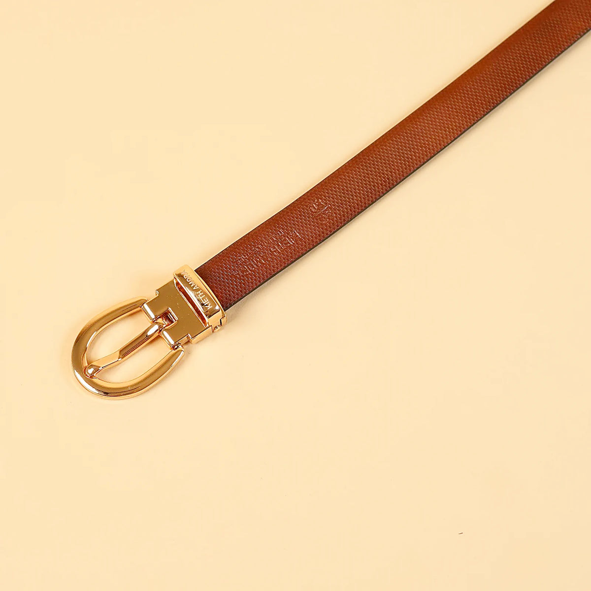Kieth Amora The Sally Belt women's leather belt - Tan / Black Reversible - up