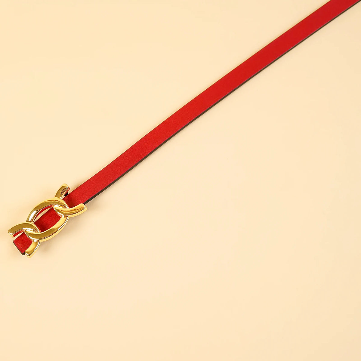 Kieth Amora The Scarlett Belt women's leather belt - Red - detail