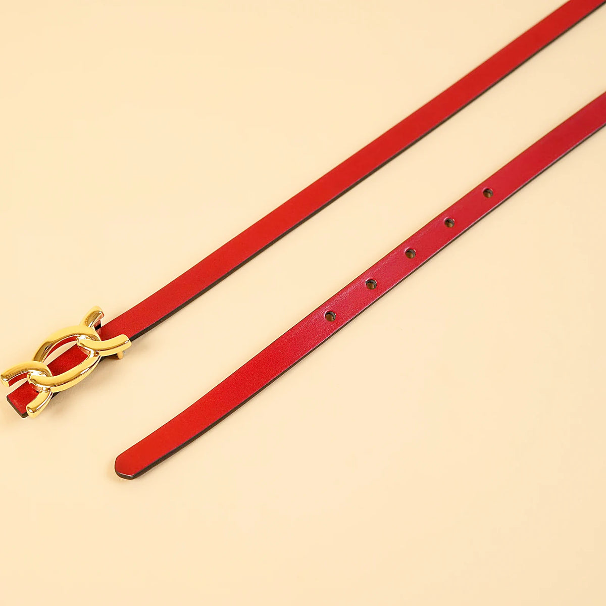 Kieth Amora The Scarlett Belt women's leather belt - Red - angle